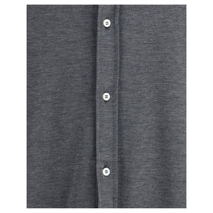 Brunello Cucinelli Gray Silk Shirt