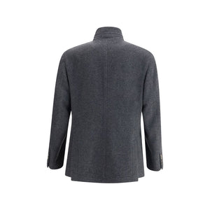 Brunello Cucinelli Gray Cashmere Coat