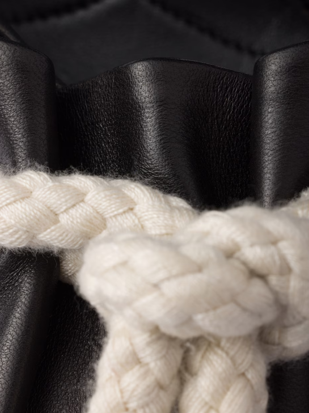 Prada Black Nappa Leather Rope Detail  Sandals