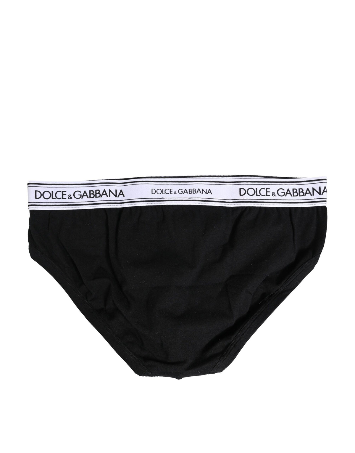 Dolce & Gabbana Black Cotton Stretch Regular Brief Underwear