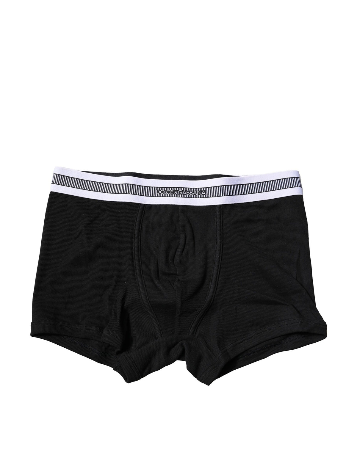 Dolce & Gabbana Black Cotton Stretch Regular Boxer Underwear