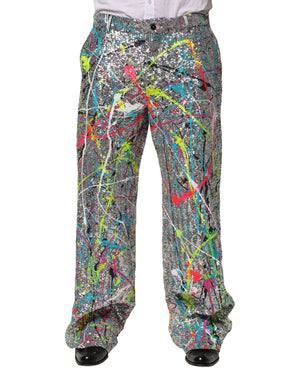 Dolce & Gabbana Multicolor Sequined Embellished Pants