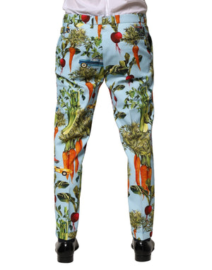 Dolce & Gabbana Multicolor Cotton Tapered Men Pants