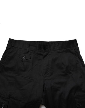 Dolce & Gabbana Black Cotton Dress Slim Formal Pants
