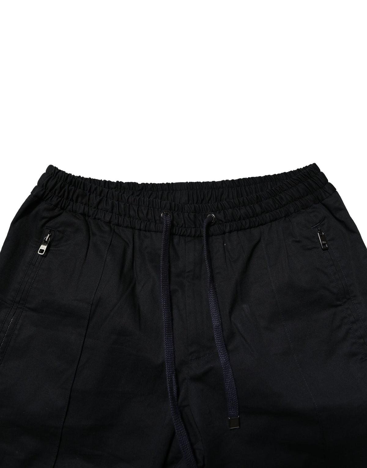 Dolce & Gabbana Black Cotton Mid Waist Jogger Pants