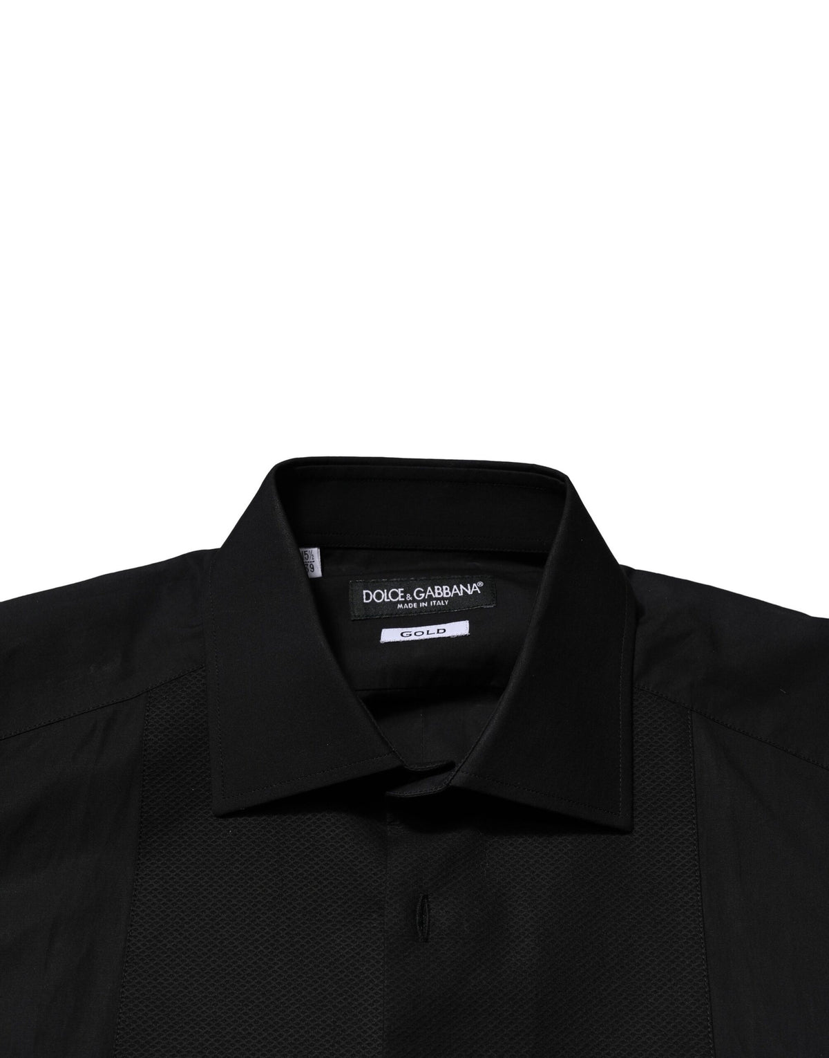 Dolce & Gabbana Black GOLD Long Sleeves Dress Formal Shirt