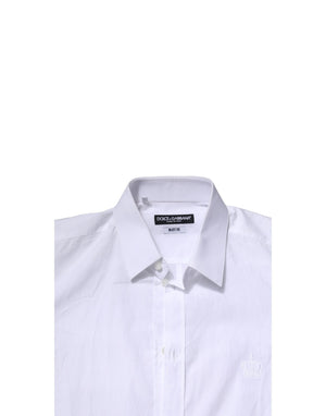 Dolce & Gabbana White MARTINI Long Sleeves Men Formal Shirt