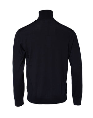 Dolce & Gabbana Blue Long Sleeve Turtleneck Pullover Sweater