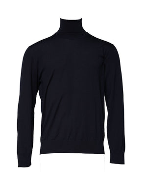 Dolce & Gabbana Blue Long Sleeve Turtleneck Pullover Sweater