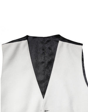 Dolce & Gabbana Gray Wool Dress Formal Men Waistcoat Vest