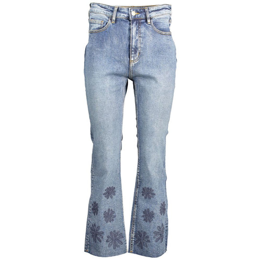 Desigual Blue Cotton Flared Jeans
