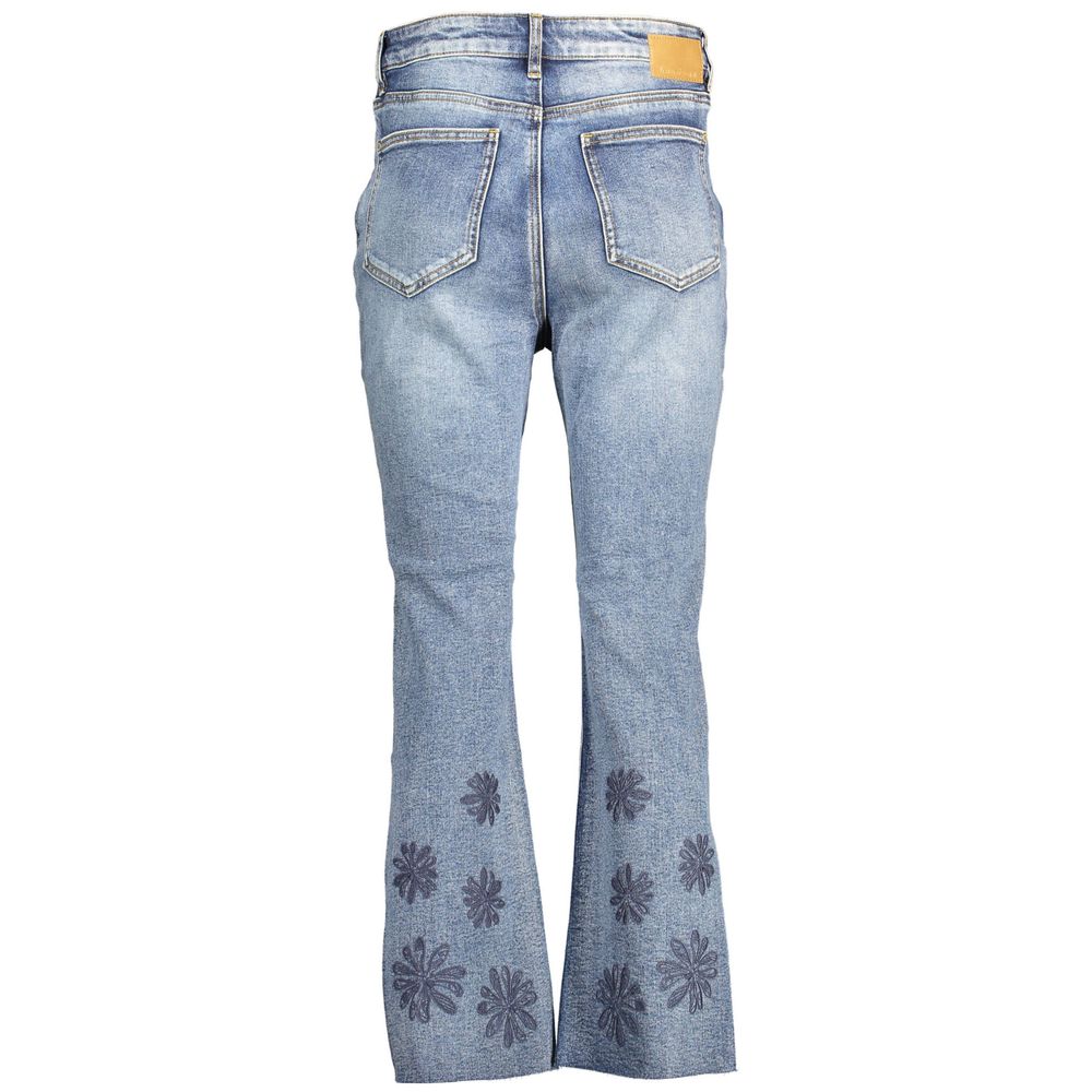 Desigual Blue Cotton Flared Jeans