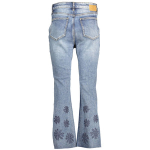 Desigual Blue Cotton Flared Jeans