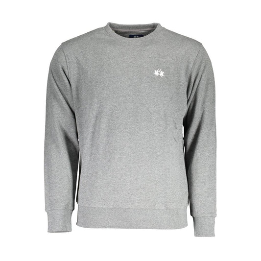 La Martina Gray Cotton Sweatshirt