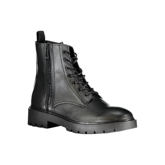 Calvin Klein Black Polyester Men Boot