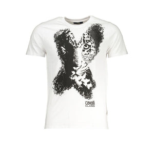 Cavalli Class White Cotton Men's T-Shirt