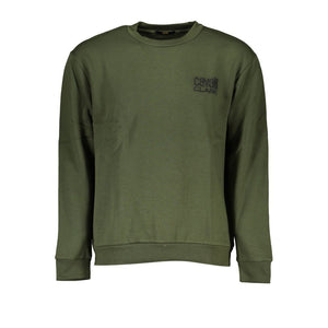 Cavalli Class Green Cotton Men Sweater