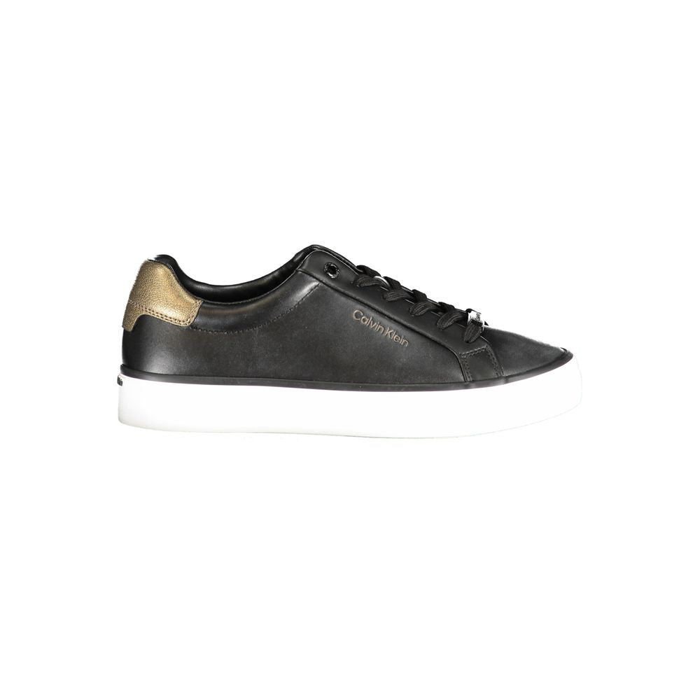 Calvin Klein Nero Leather Women Sneaker