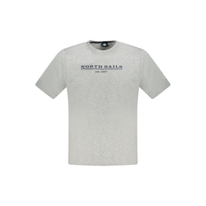 North Sails Brown Cotton Men T-Shirt