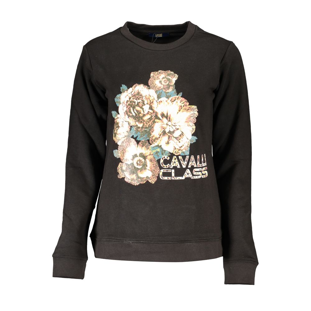 Cavalli Class Black Cotton Women Sweater