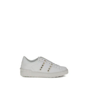 Valentino Garavani White Calf Leather Bos Taurus Low Top Sneakers
