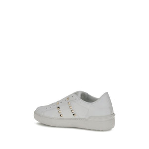Valentino Garavani White Calf Leather Bos Taurus Low Top Sneakers