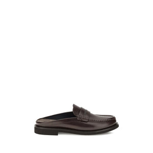 Brunello Cucinelli Brown Calf Leather Bos Taurus Slip-On Loafers