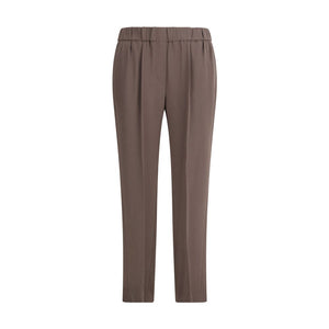 Brunello Cucinelli Gray Acetate Casual Pants