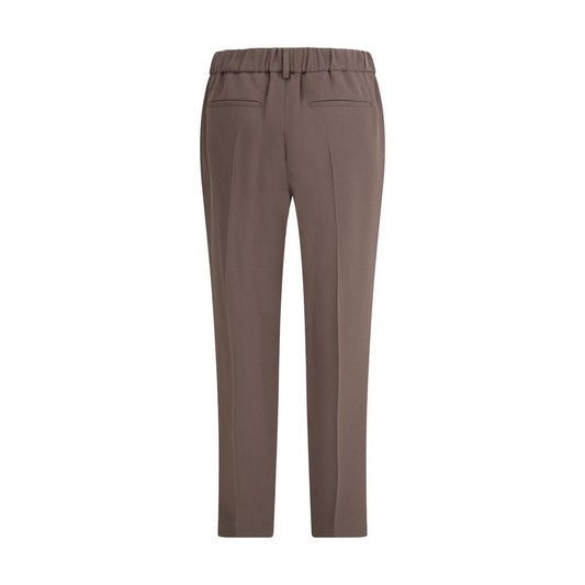 Brunello Cucinelli Gray Acetate Casual Pants