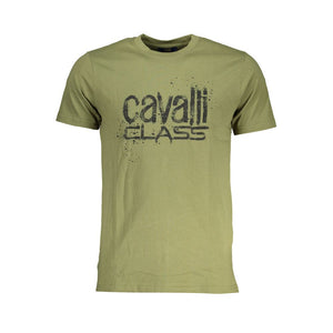 Cavalli Class Verde Cotton Men T-Shirt