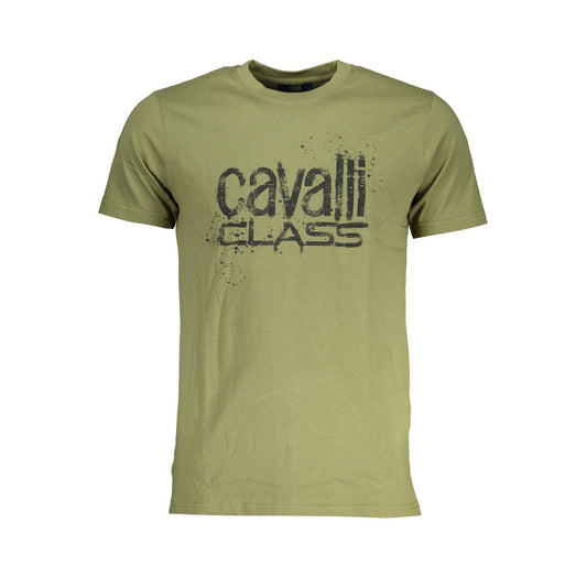 Cavalli Class Verde Cotton Men T-Shirt