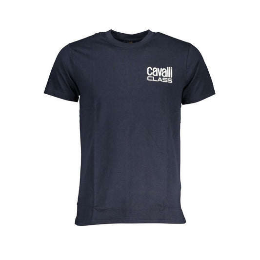 Cavalli Class Blu Cotton Men T-Shirt