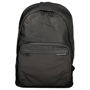 Tommy Hilfiger Black Polyester Men Backpack