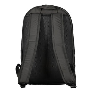 Tommy Hilfiger Black Polyester Men Backpack