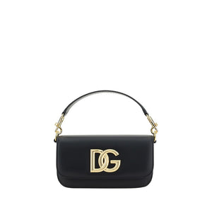 Dolce & Gabbana Black Calf Leather Bos Taurus Handbag