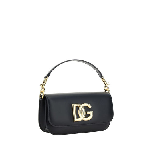 Dolce & Gabbana Black Calf Leather Bos Taurus Handbag