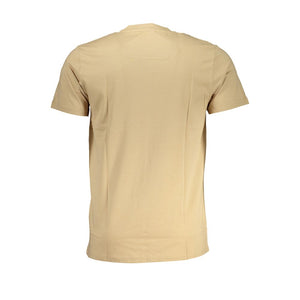 Cavalli Class Beige Cotton Men T-Shirt