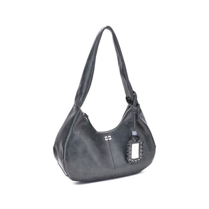 Ganni Black Lyocell Shoulder Bag