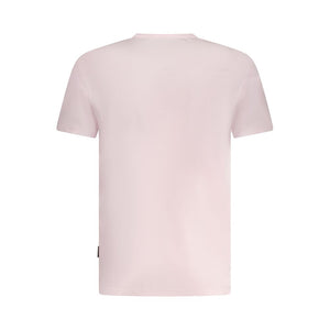 Napapijri Pink Cotton Men T-Shirt