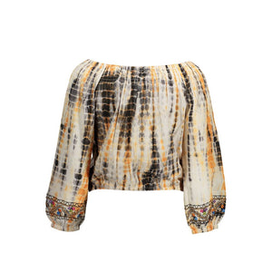 Desigual Beige Cotton Women T-Shirt