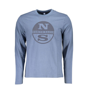 North Sails Blue Cotton Men T-Shirt