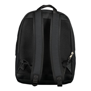 Tommy Hilfiger Black Polyester Men Backpack