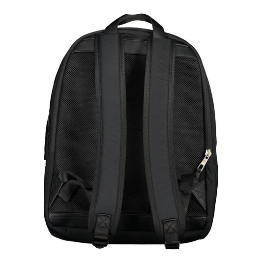 Tommy Hilfiger Black Polyester Men Backpack