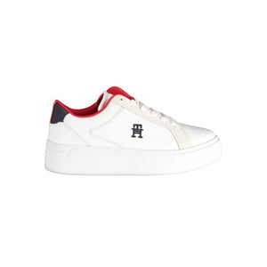 Tommy Hilfiger White Polyurethane Women Sneaker