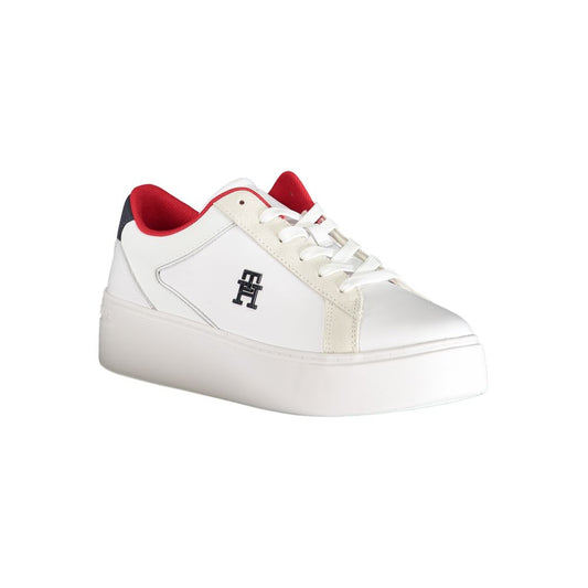 Tommy Hilfiger White Polyurethane Women Sneaker