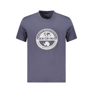 Napapijri Blue Cotton Men T-Shirt