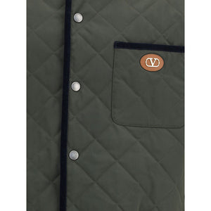 Valentino Green Polyamide Coat