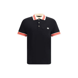 Valentino Black Cotton Polo Shirt