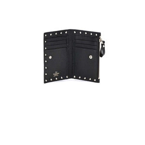 Valentino Garavani Black Calf Leather Bos Taurus Wallet