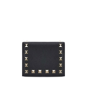 Valentino Garavani Black Calf Leather Bos Taurus Wallet